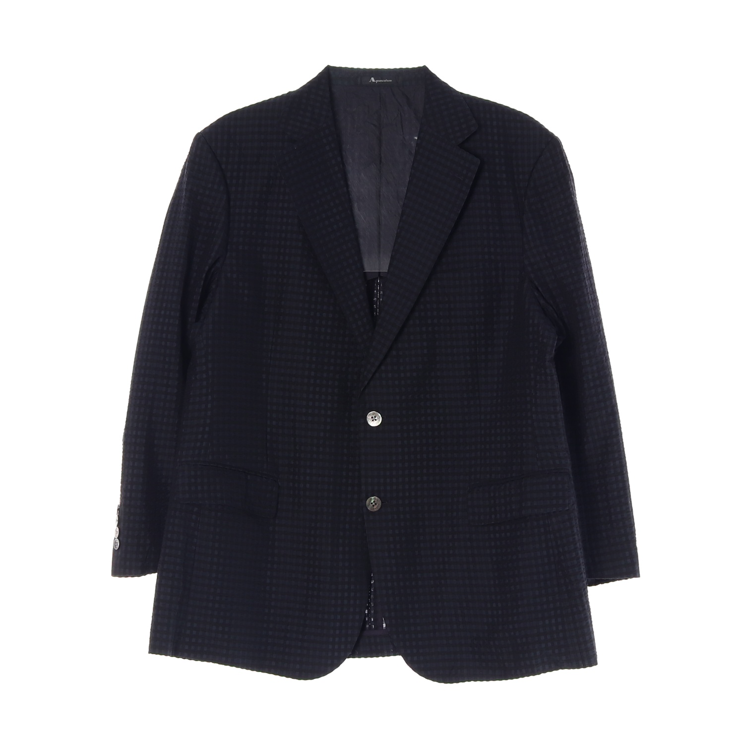 AQUASCUTUM 아쿠아스큐텀 체크 패턴 싱글 브레스티드 재킷 MAN-L