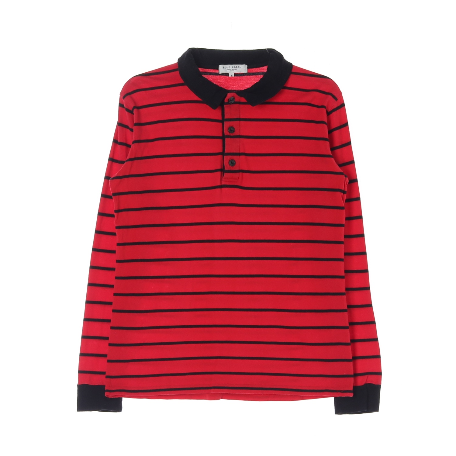 BLUE LABEL 블루라벨 스트라이프 긴팔 폴로 셔츠 WOMAN-M