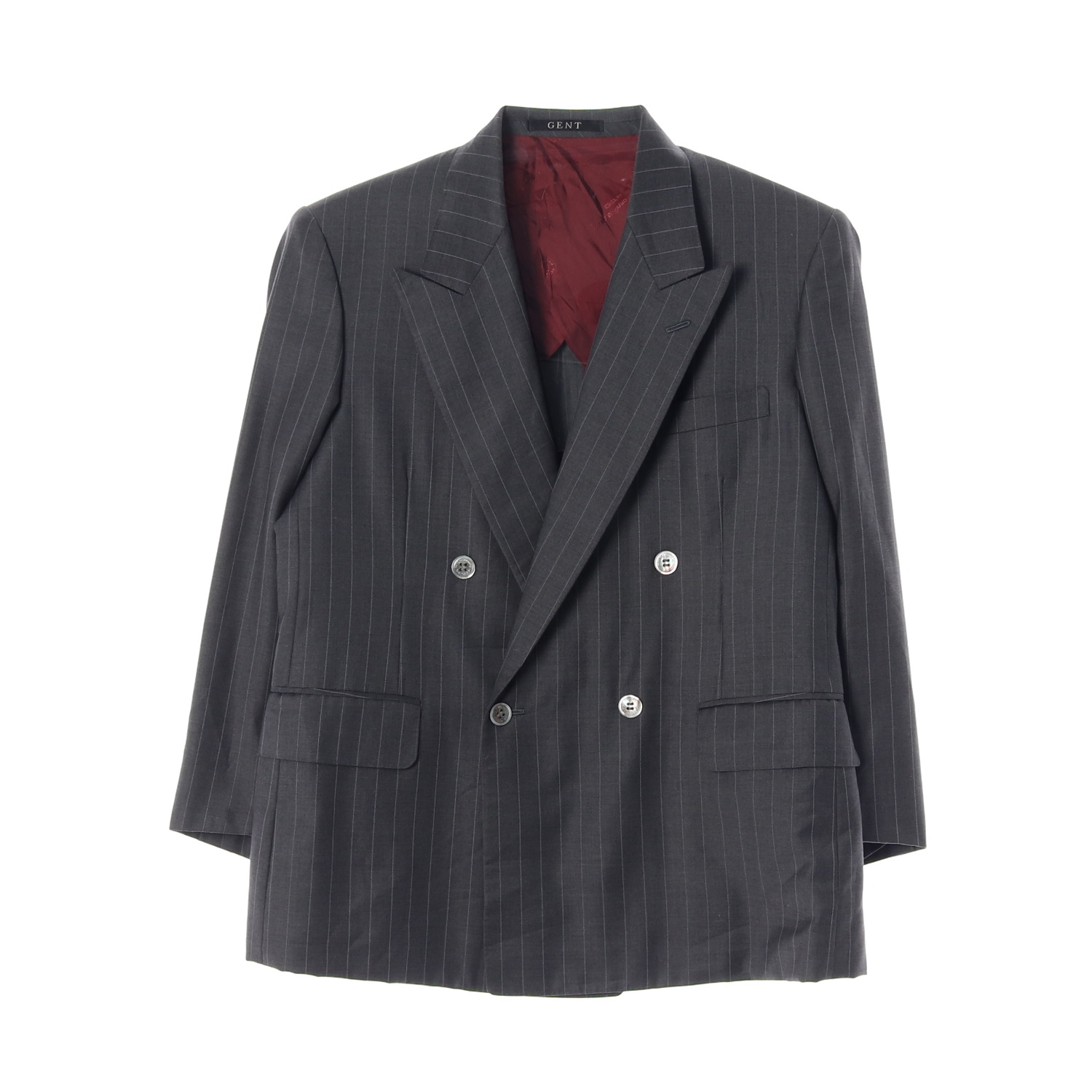 ERMENEGILDO ZEGNA 스트라이프 더블 브레스티드 블레이저 MAN-M