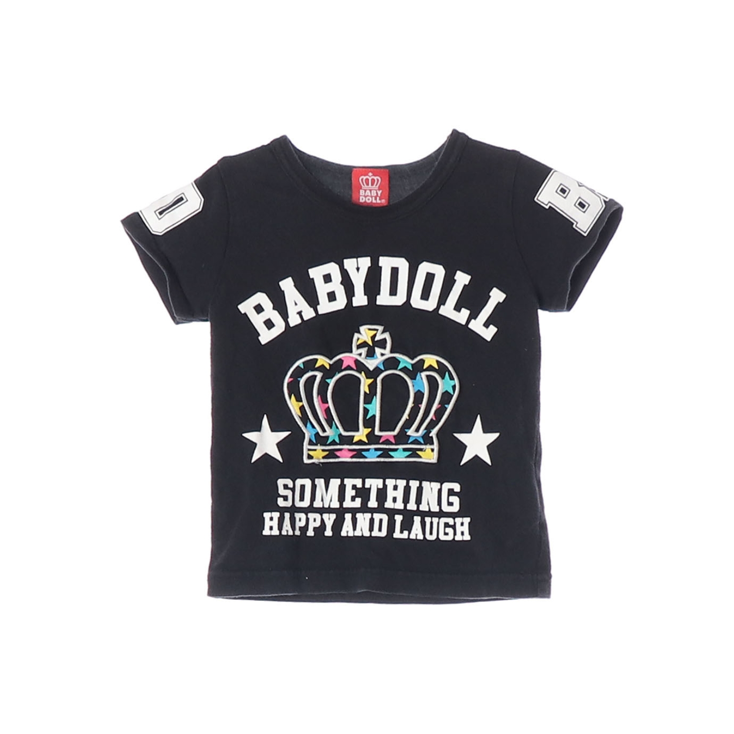 BABY DOLL 베이비돌 프린팅 블랙 반팔 티셔츠 KIDS-90