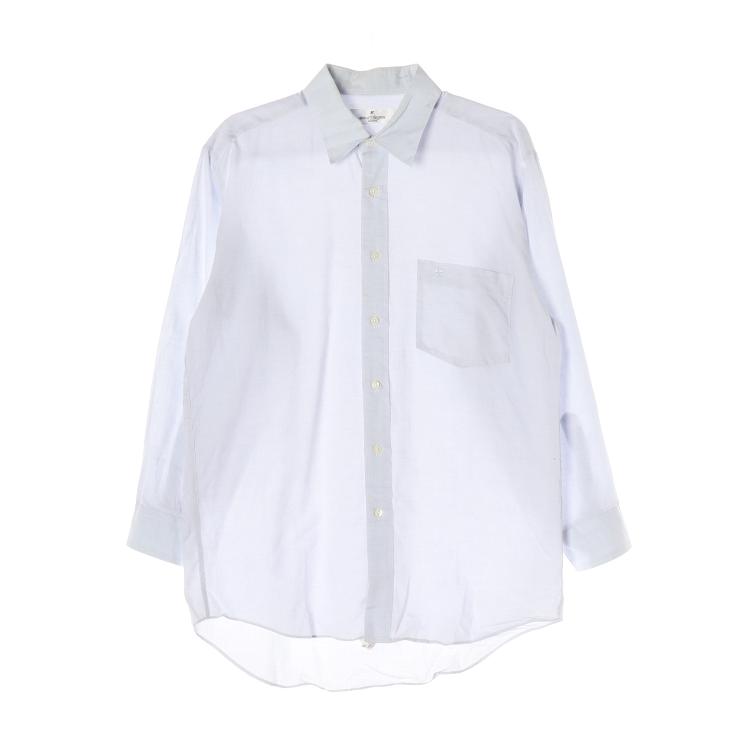 COURREGES 꾸레쥬 미니멀 원포켓 코튼 셔츠 MAN-L