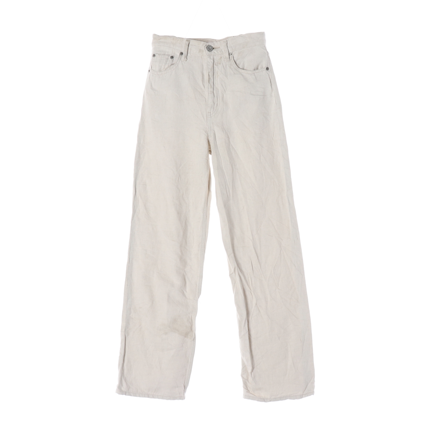 MOUSSY 무시 아이보리 와이드 코튼 치노 팬츠 WOMAN-27인치