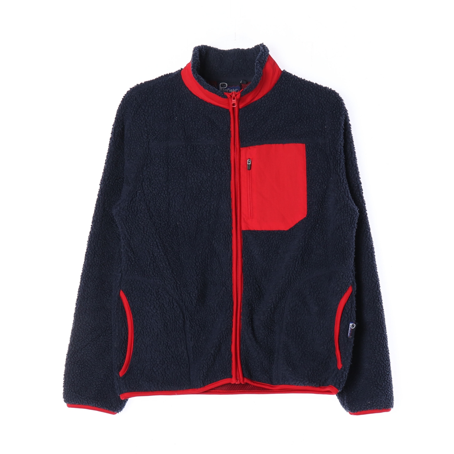 PENFIELD 펜필드 네이비 레드 포인트 집업 플리스 재킷 WOMAN-M