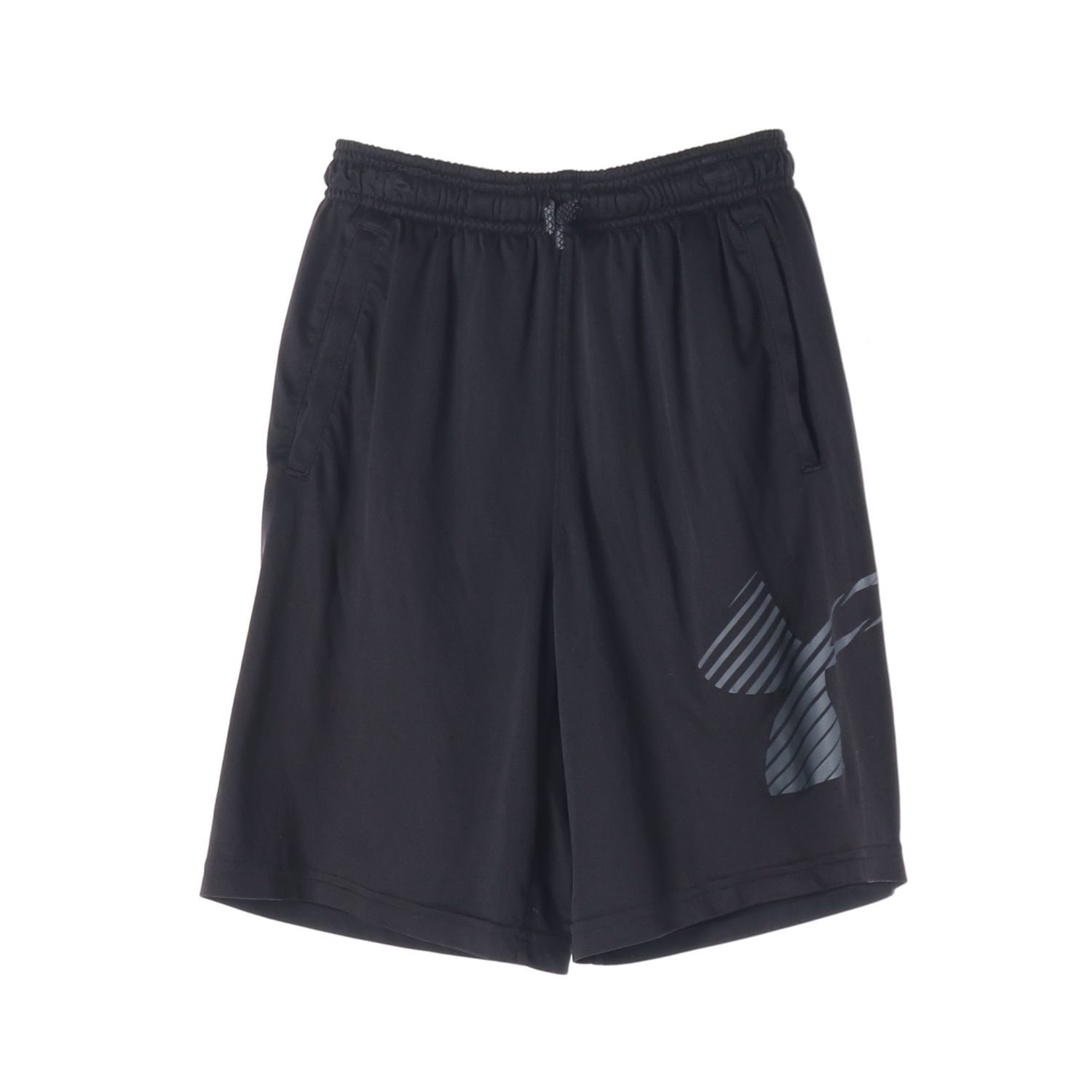 UNDER ARMOUR 언더아머 빅로고 블랙 1/2 팬츠 KIDS-L