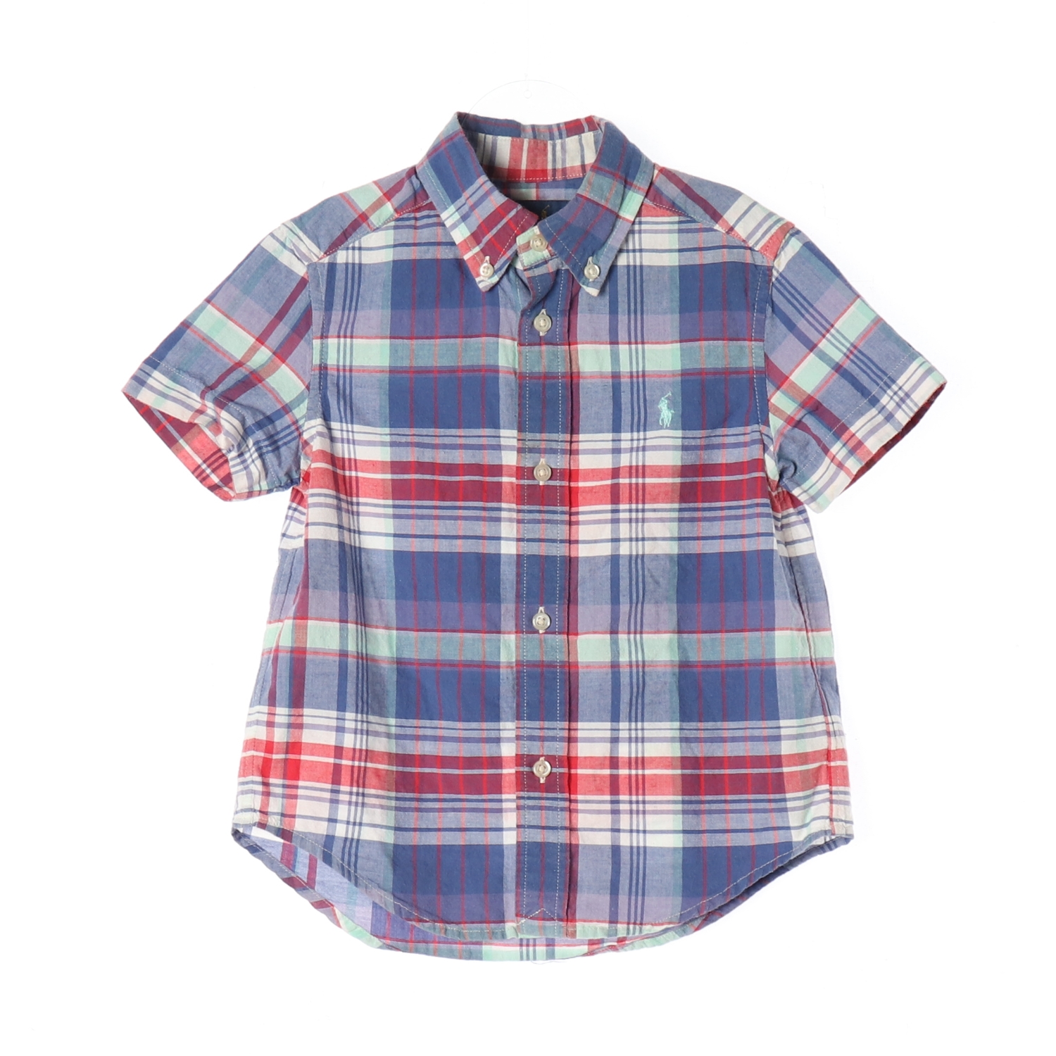 RALPH LAUREN 랄프로렌 체크 반팔 셔츠 KIDS-100