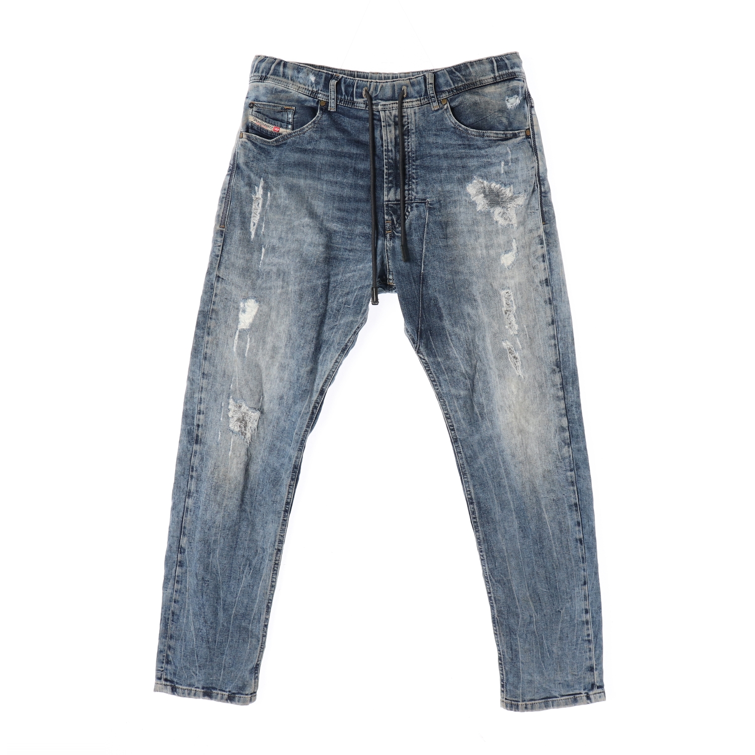 DIESEL 디젤 데미지 워싱 밴딩 데님 팬츠 MAN-30