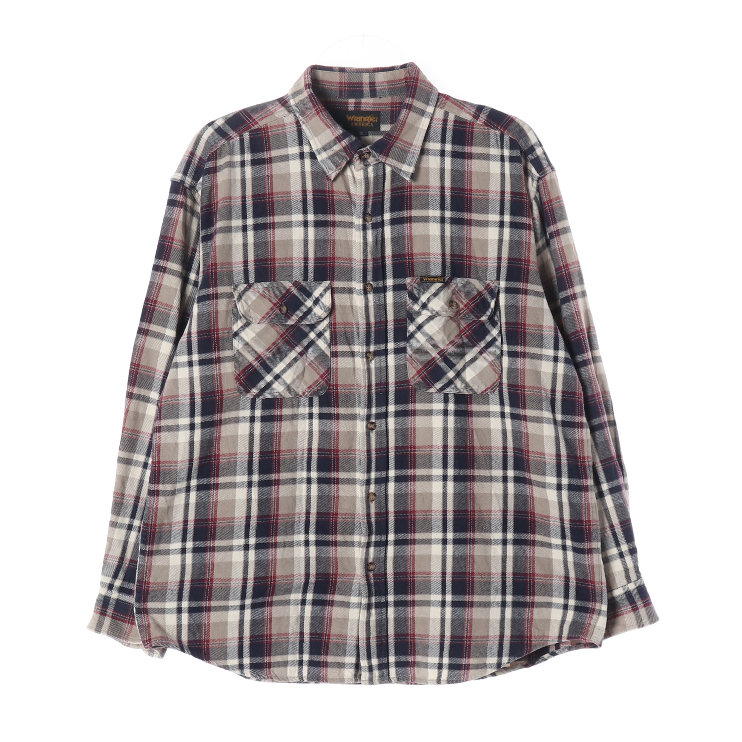 WRANGLER 랭글러 체크 포켓 플란넬 셔츠 MAN-XL