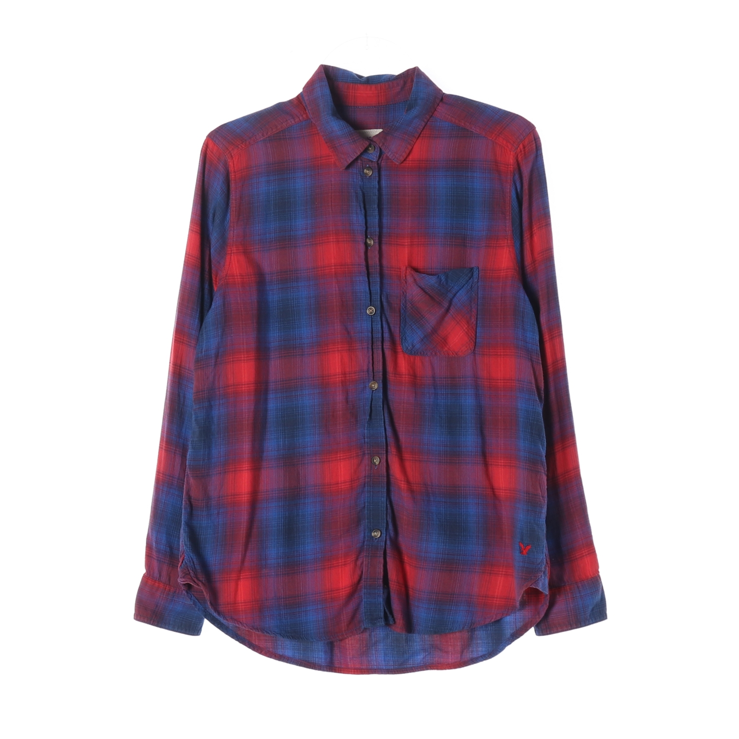 AMERICAN EAGLE 아메리칸이글 체크 레드블루 셔츠 MAN-M