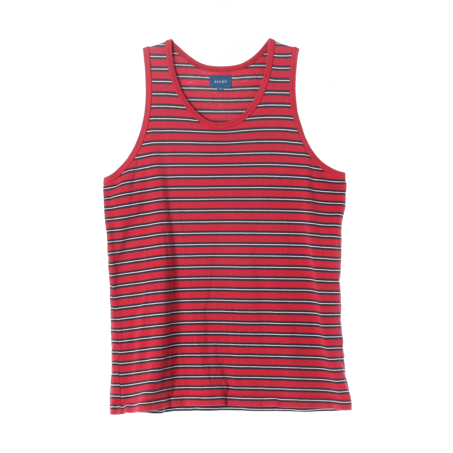 BEAMS 빔즈 레드 스트라이프 런닝 탑 탱크탑 MAN-M