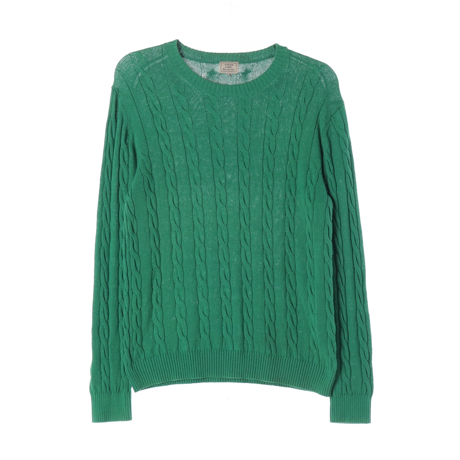 GREEN LABEL RELAXING 그린라벨릴랙싱 꽈배기 그린 WOMAN-XL