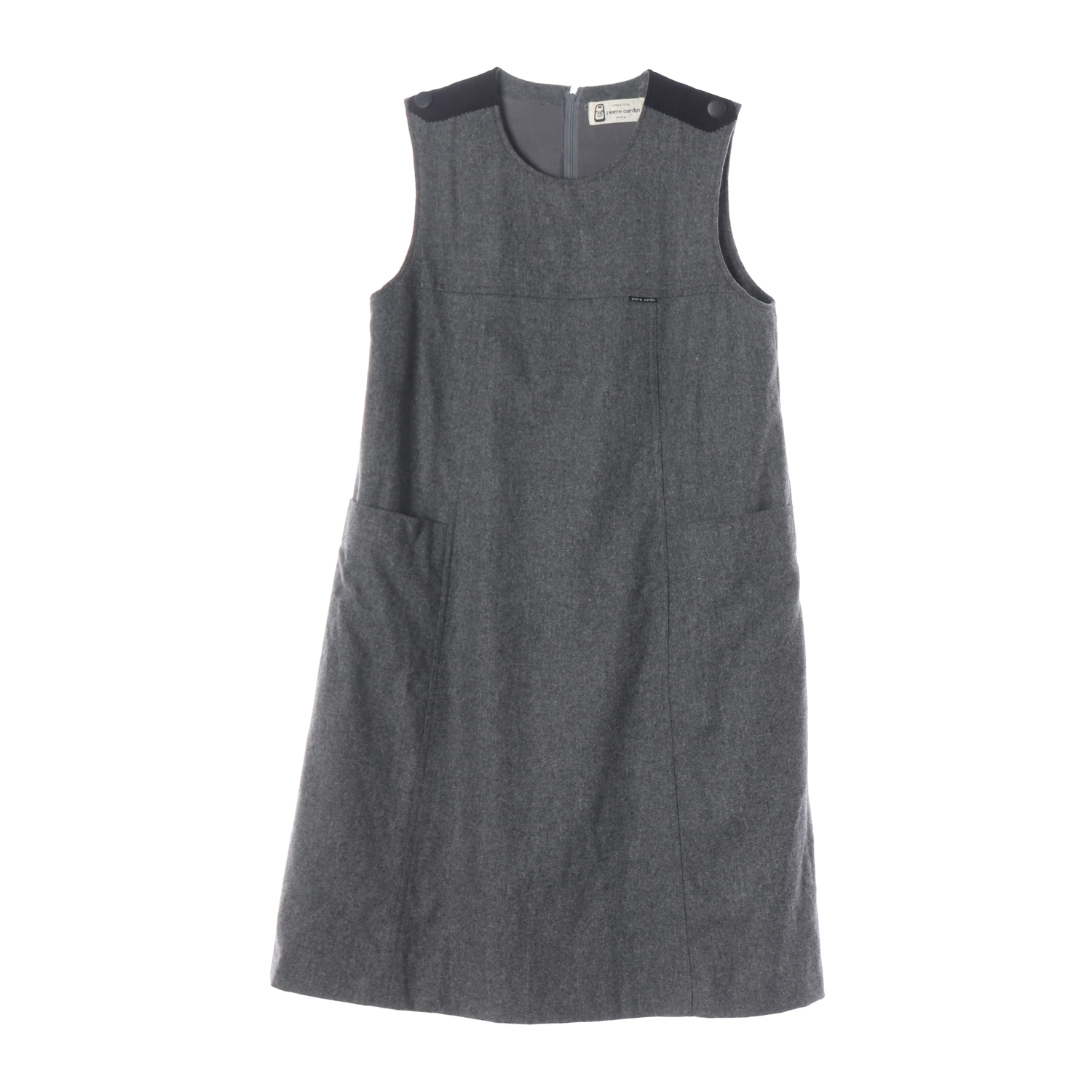 PIERRE CARDIN 피에르가르뎅 포켓 그레이 울 드레스 WOMAN-L
