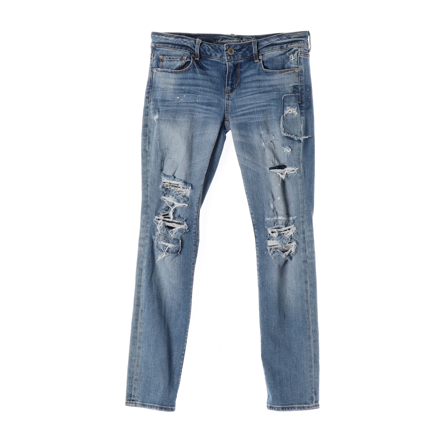 AMERICAN EAGLE 아메리칸이글 데미지 워싱 데님 팬츠 WOMAN-XL