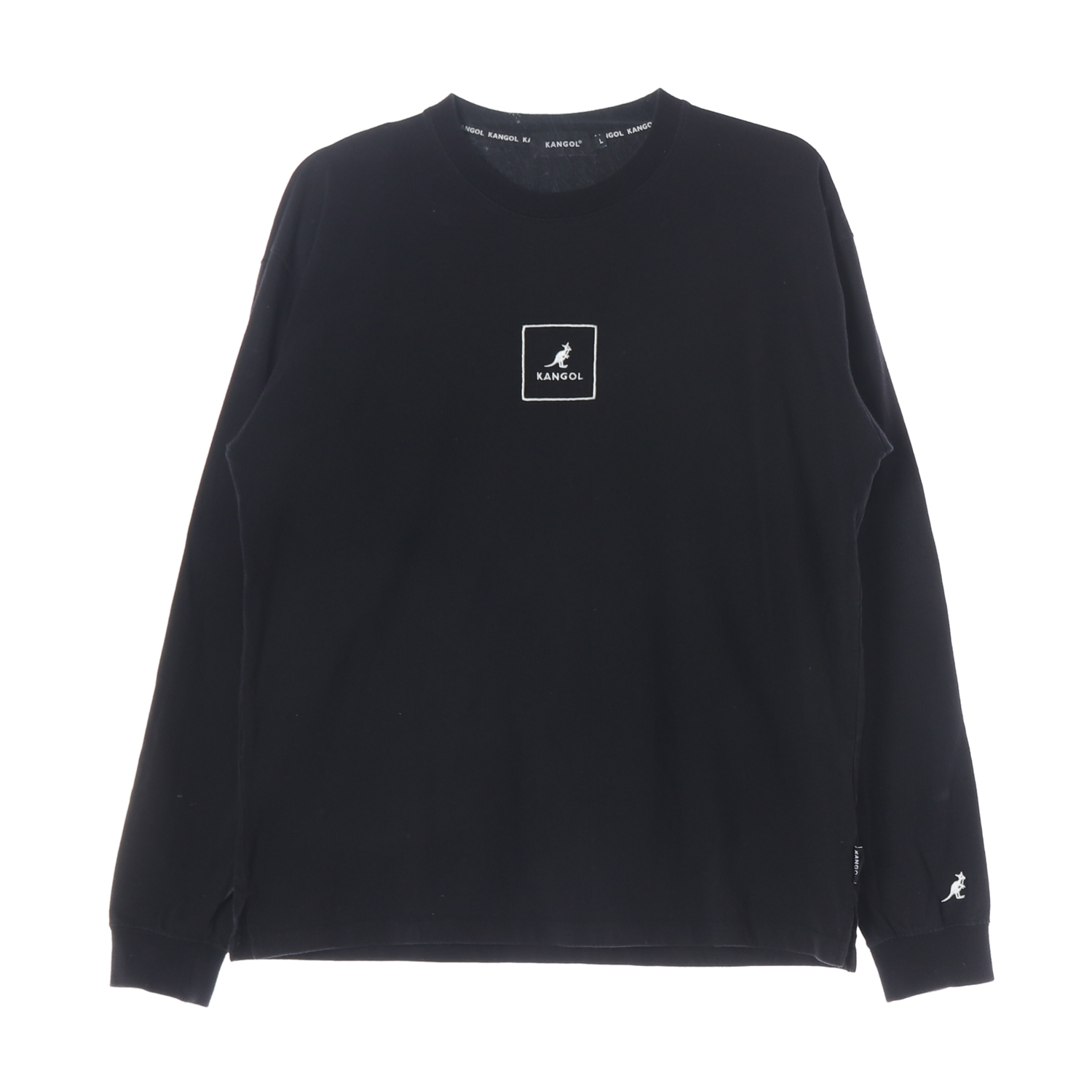 KANGOL 캉골 로고 블랙 긴팔 티셔츠 MAN-L