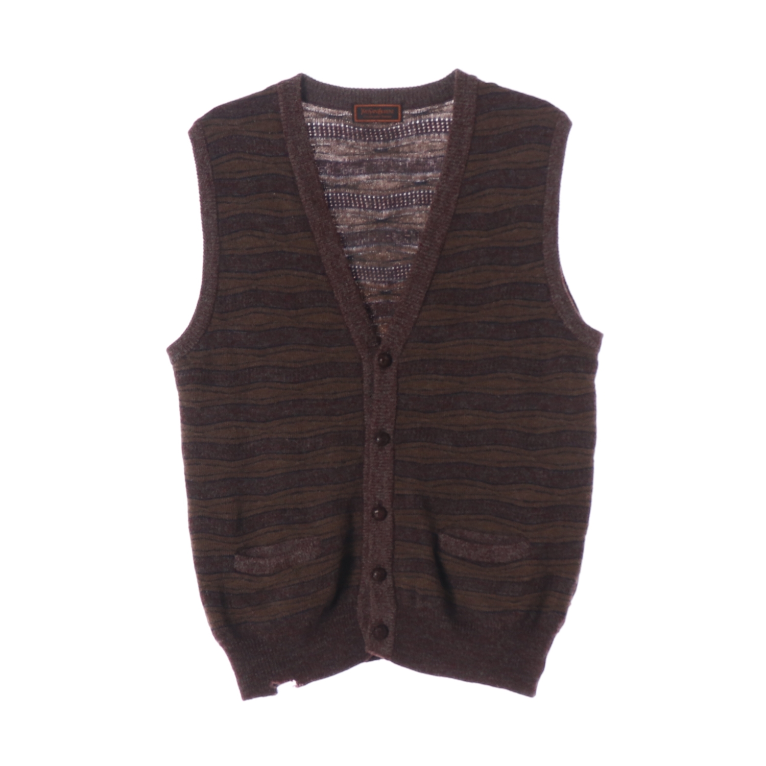 YVES SAINT LAURENT 입생로랑 패턴 니트 베스트 MAN-M