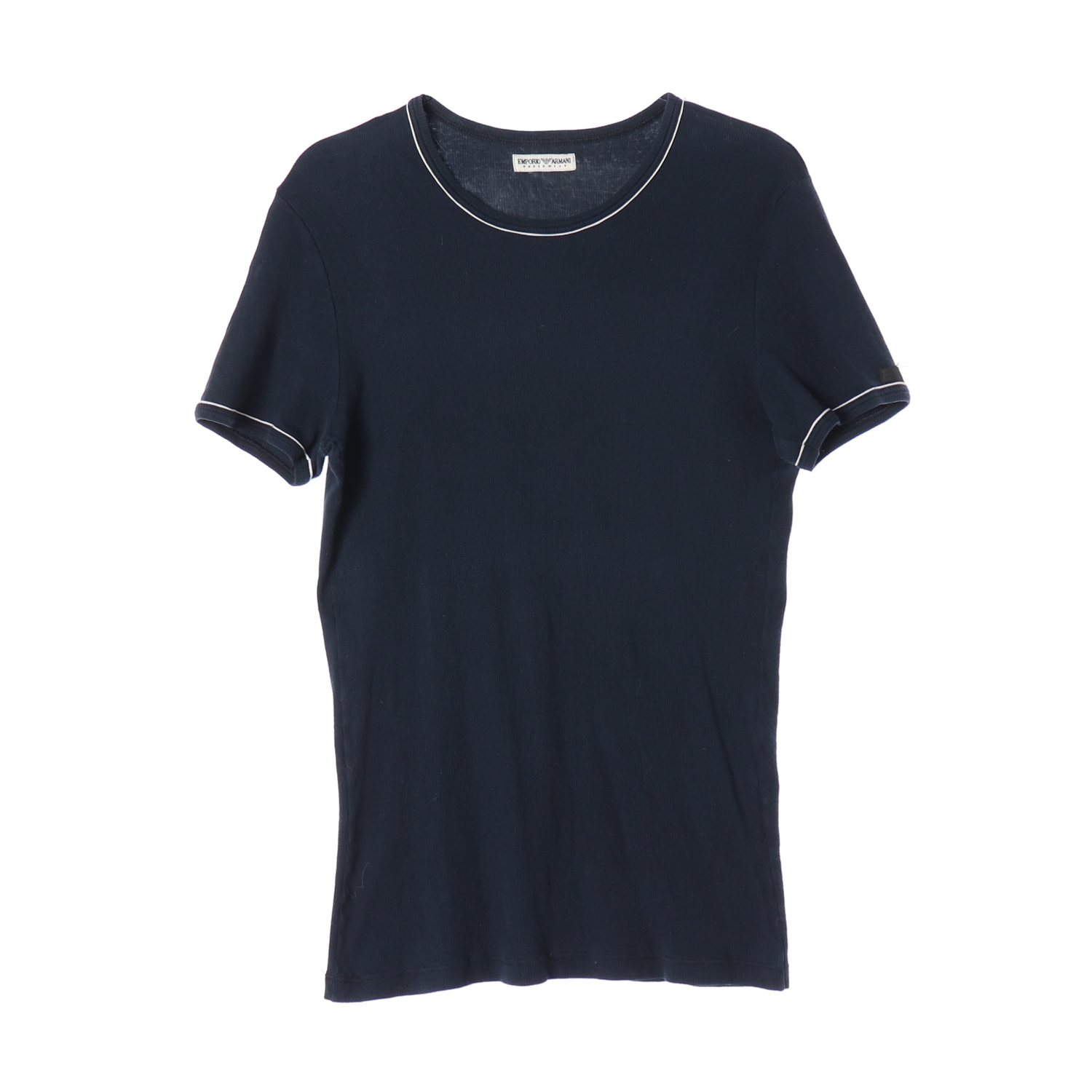 EMPORIO ARMANI 엠포리오 아르마니 코튼 엘라스탄 라운드넥 반팔 티셔츠 WOMAN-S