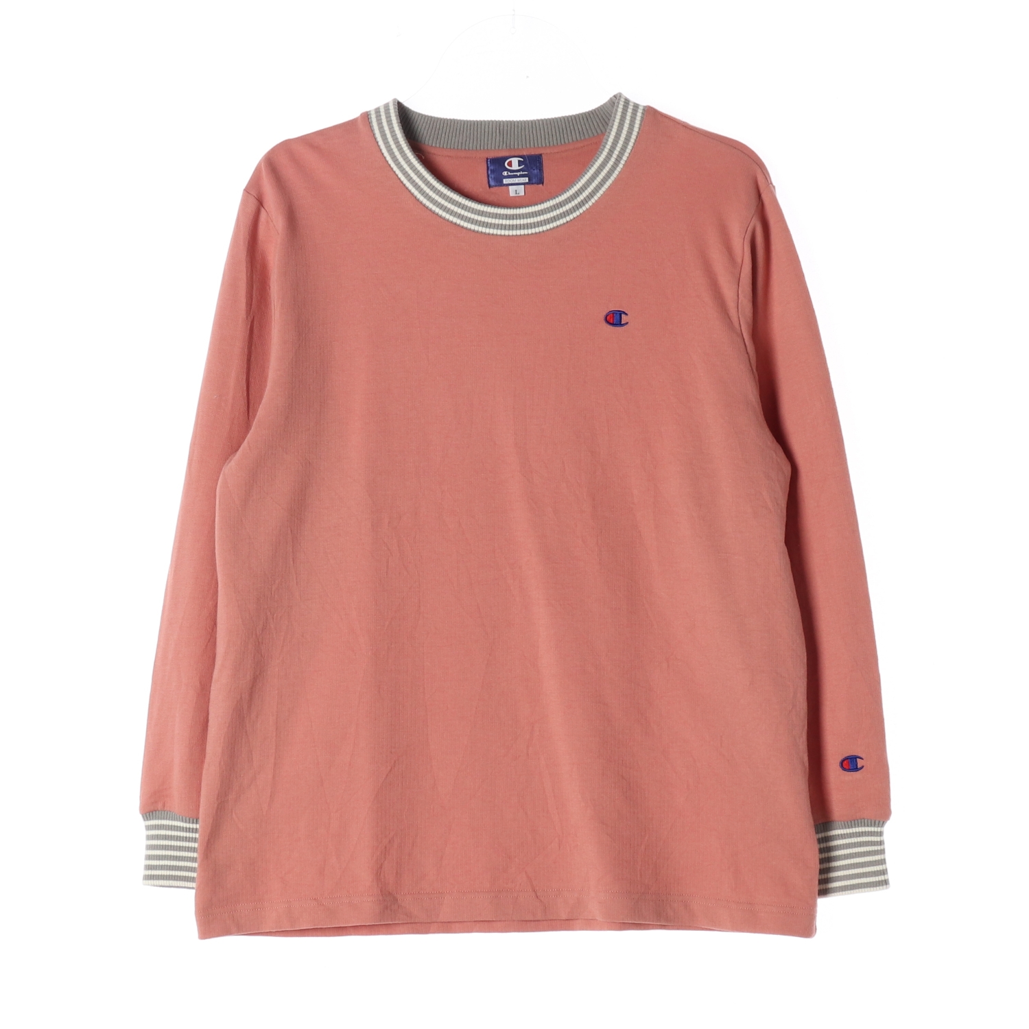 CHAMPION 챔피온 코튼 라운드넥 긴팔 티셔츠 WOMAN-L