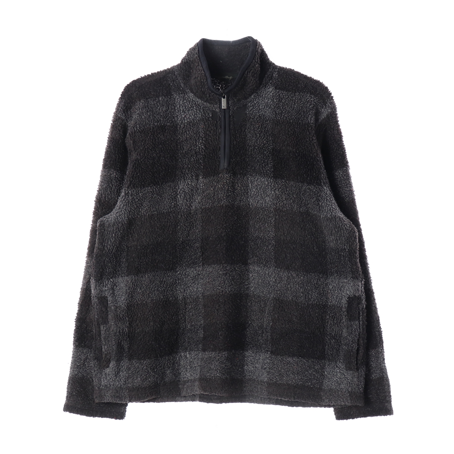 EDDIE BAUER 에디바우어 체크 플리스 하프집업 아우터 오버핏 MAN-XL