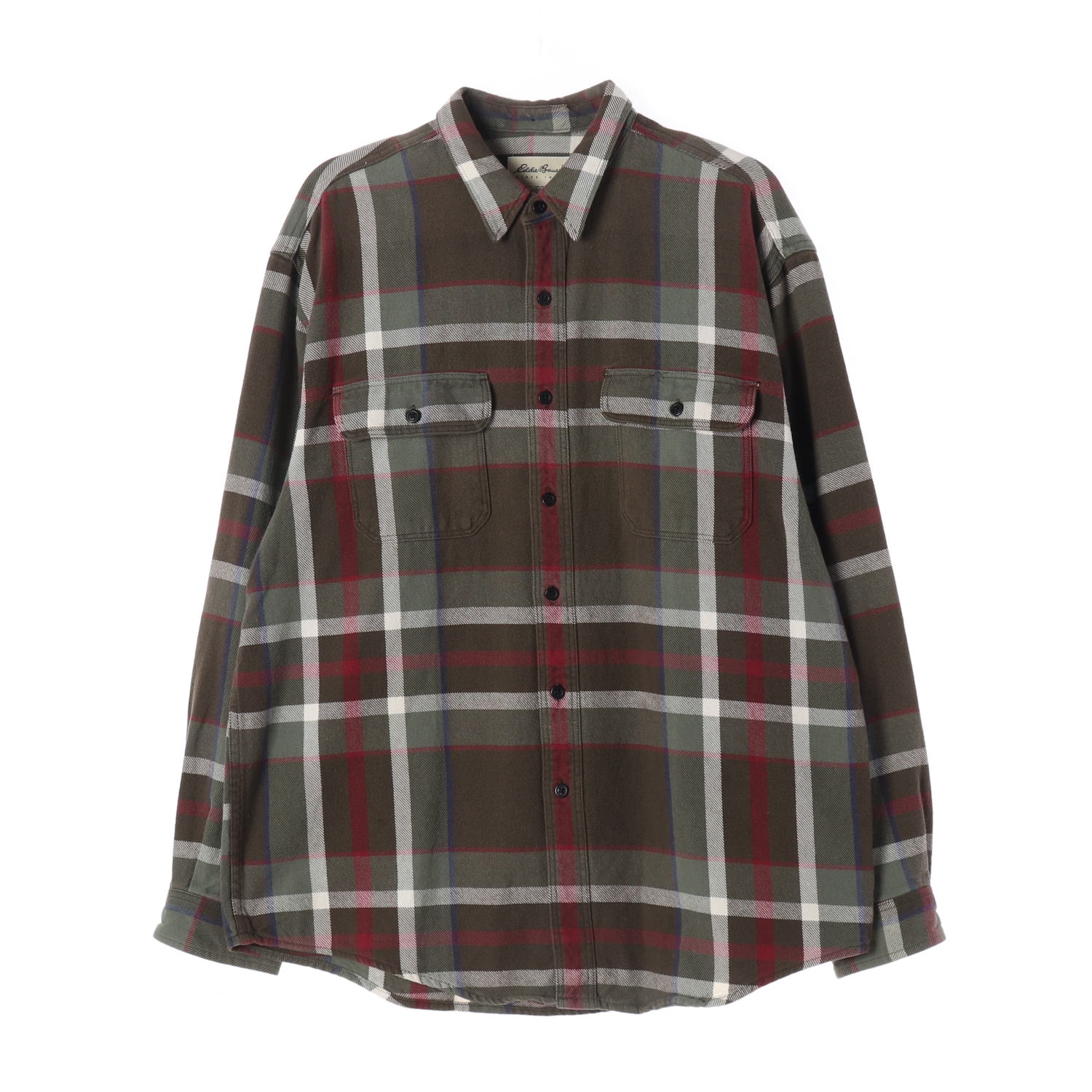 EDDIE BAUER 에디바우어 체크 플란넬 셔츠 오버핏 MAN-L