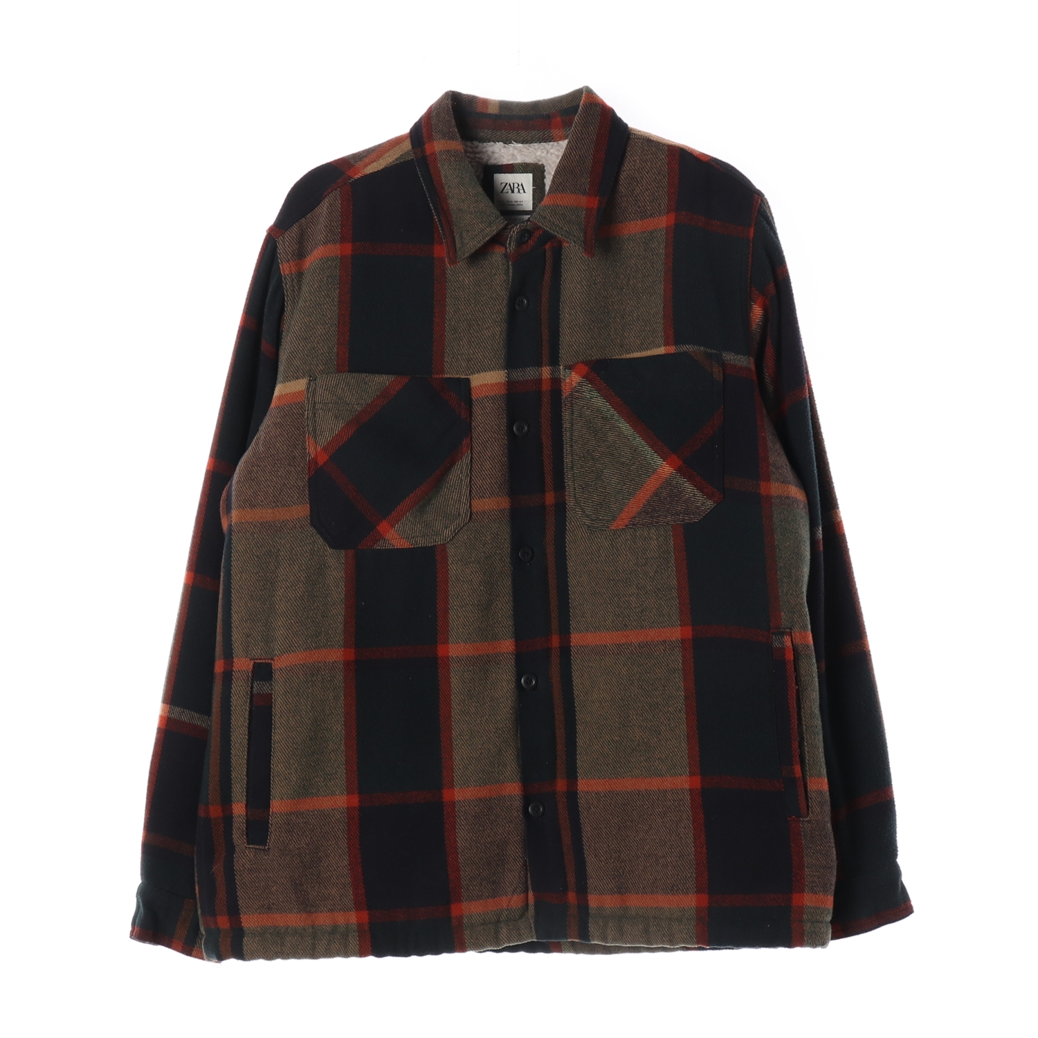 ZARA 자라 체크 셰르파 안감 자켓 MAN-XL