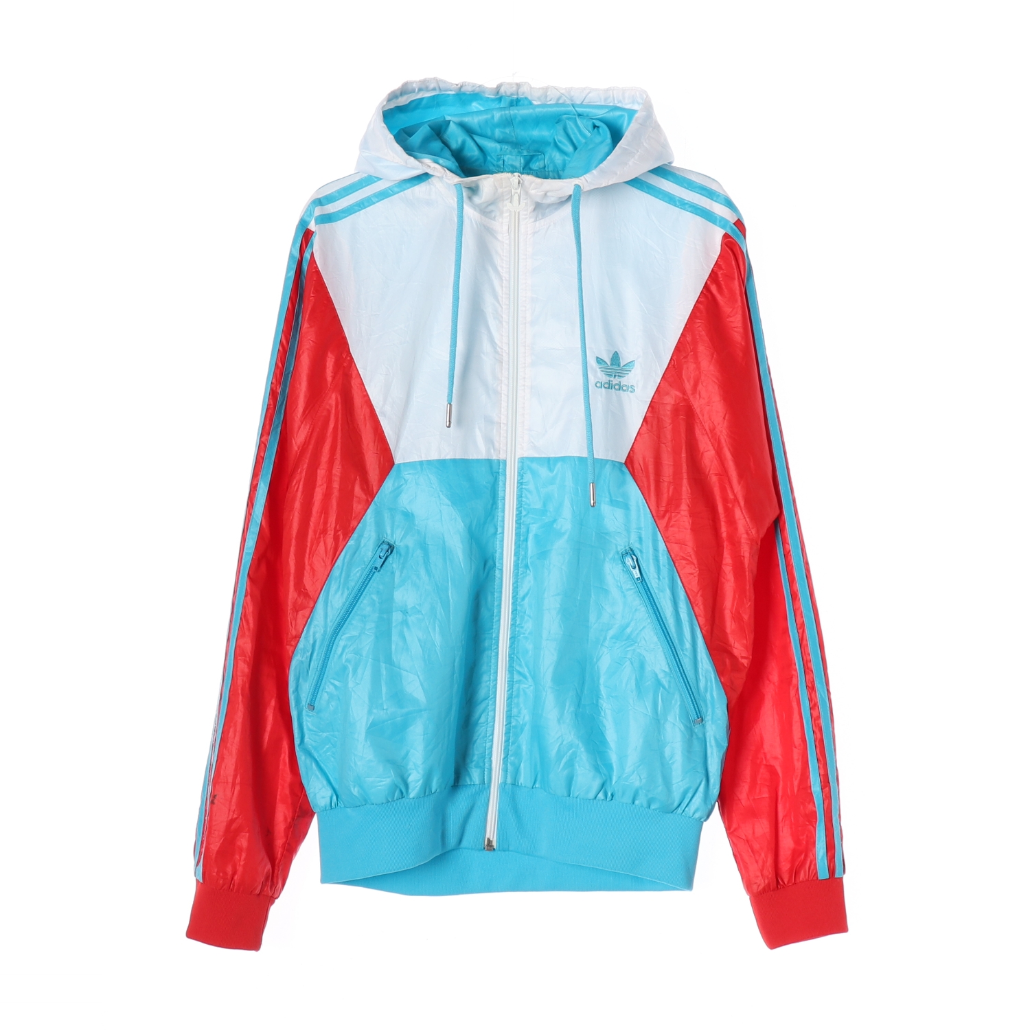 ADIDAS 아디다스 컬러블록 후드 바람막이 자켓 MAN-L