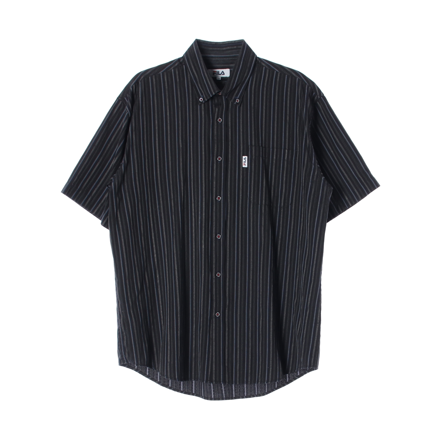 FILA 필라 스트라이프 버튼다운 반팔 셔츠 MAN-XL