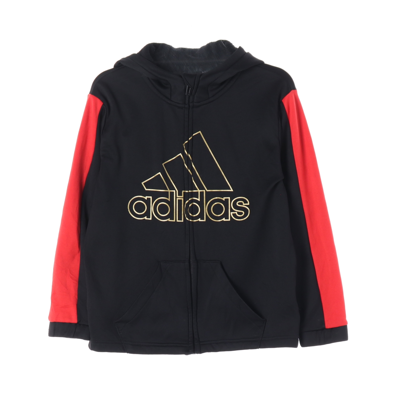 ADIDAS 아디다스 배색 로고 후드집업 KIDS-140