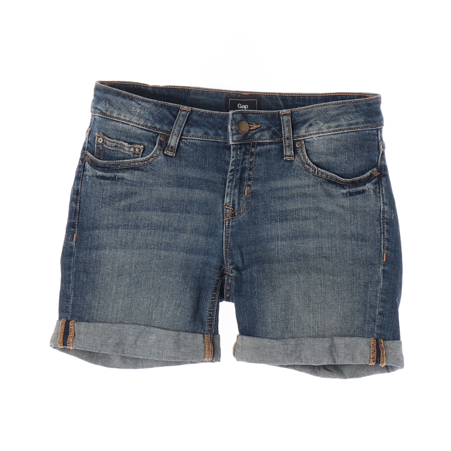 GAP 갭 면 혼방 롤업 데님 1/2 팬츠 KIDS-160