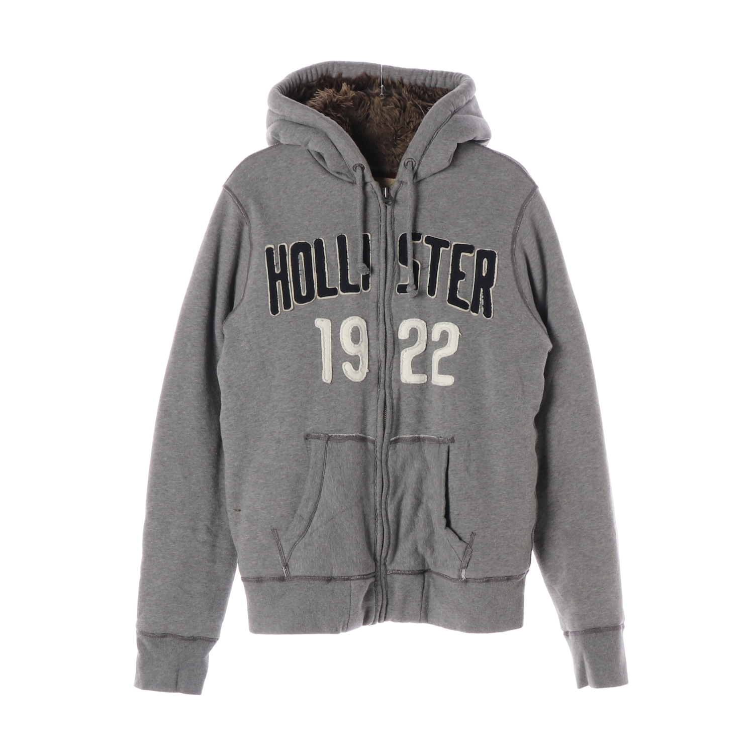 HOLLISTER 홀리스터 로고 자수 퍼 안감 후드집업 MAN-L