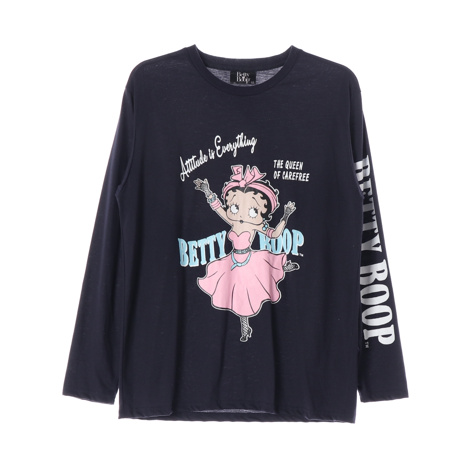 BETTY BOOP 베티붑 캐릭터 프린팅 긴팔 티셔츠 WOMAN-L