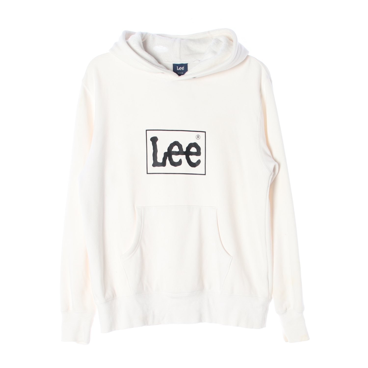 LEE 리 로고 프린트 아이보리 후드 MAN-M