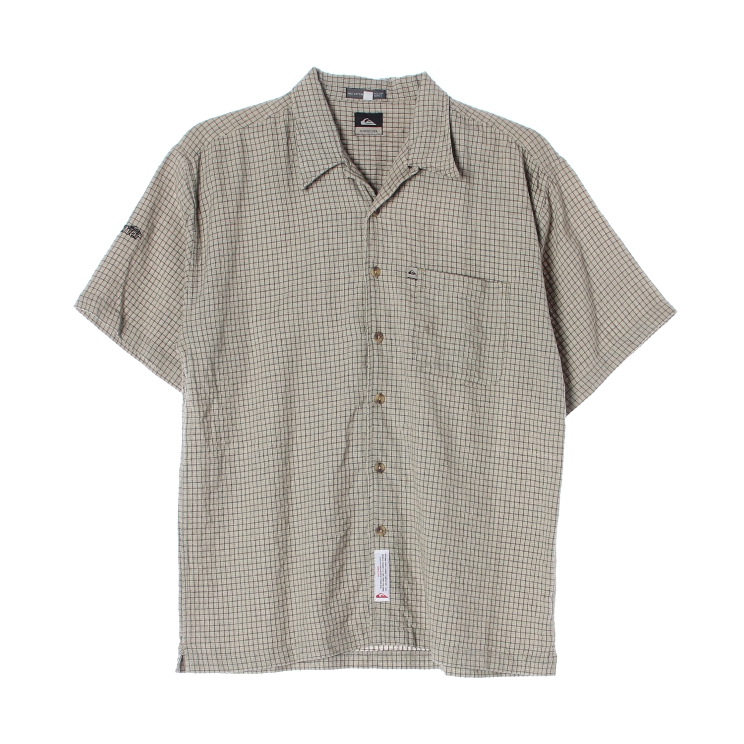 QUIKSILVER 퀵실버 체크 패턴 1/2 셔츠 MAN-L