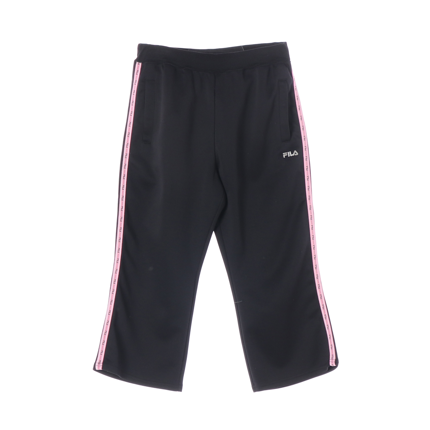 FILA 휠라 사이드 로고 테이핑 블랙 팬츠 WOMAN-M