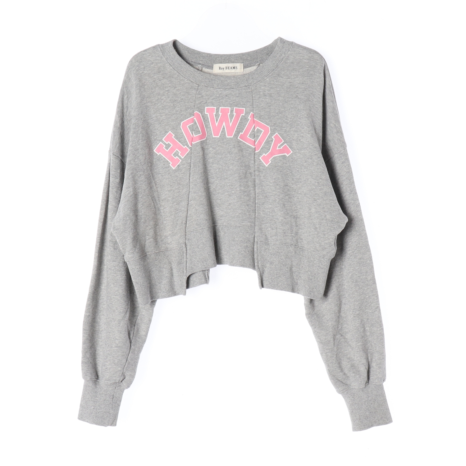 RAY BEAMS 레이빔스 HOWDY 레터링 크롭 스웨트셔츠 WOMAN-FREE