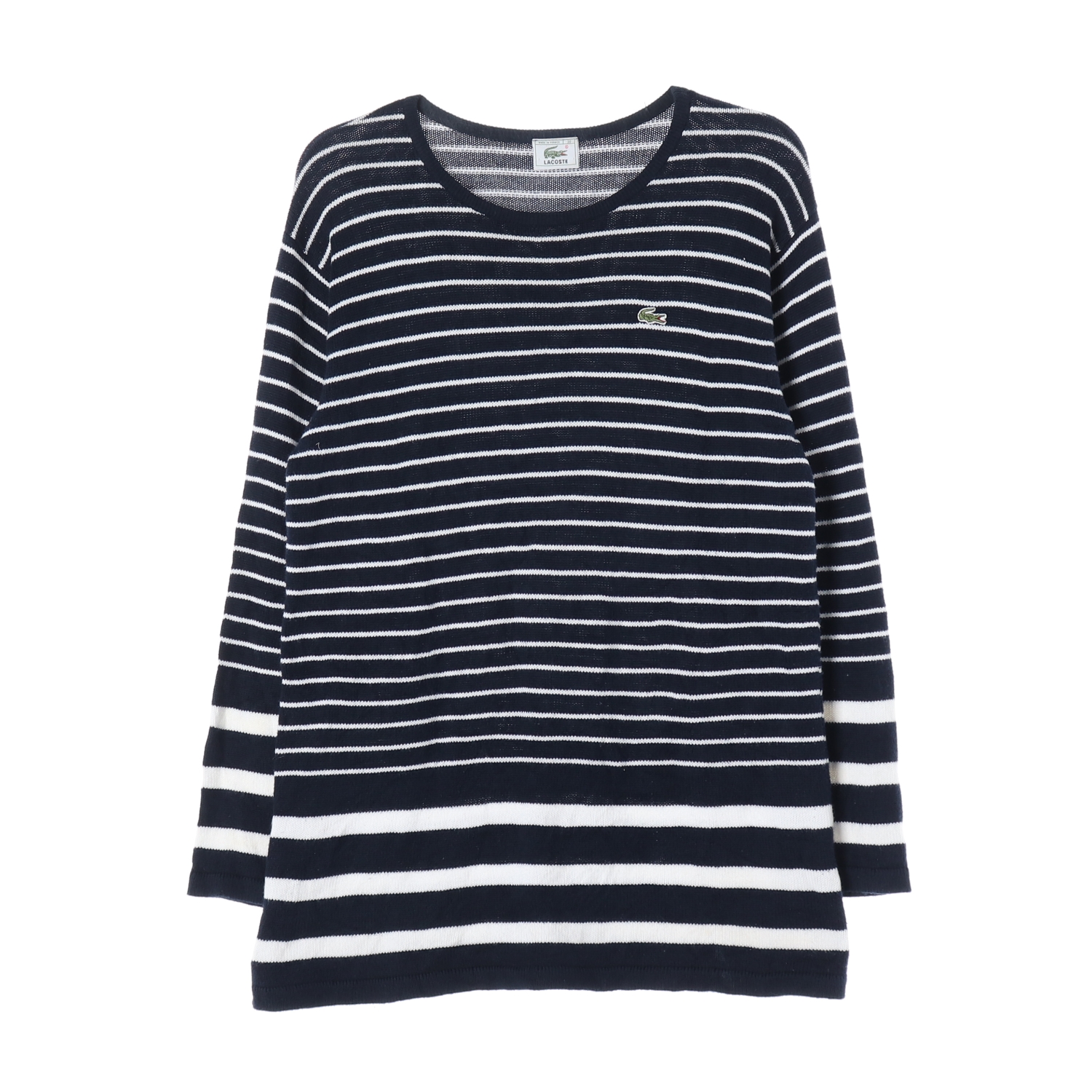 LACOSTE 라코스테 스트라이프 라운드넥 니트 WOMAN-FREE