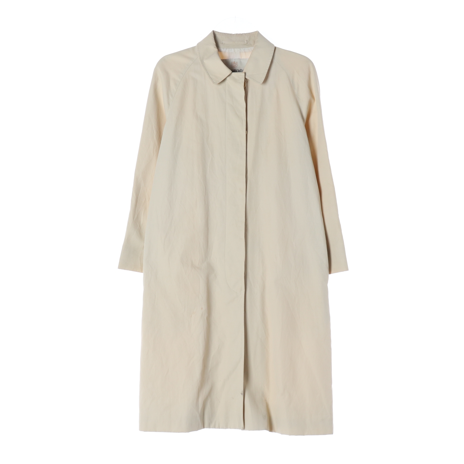 AQUASCUTUM 아쿠아스큐텀 베이지 면혼방 트렌치 코트 WOMAN-L