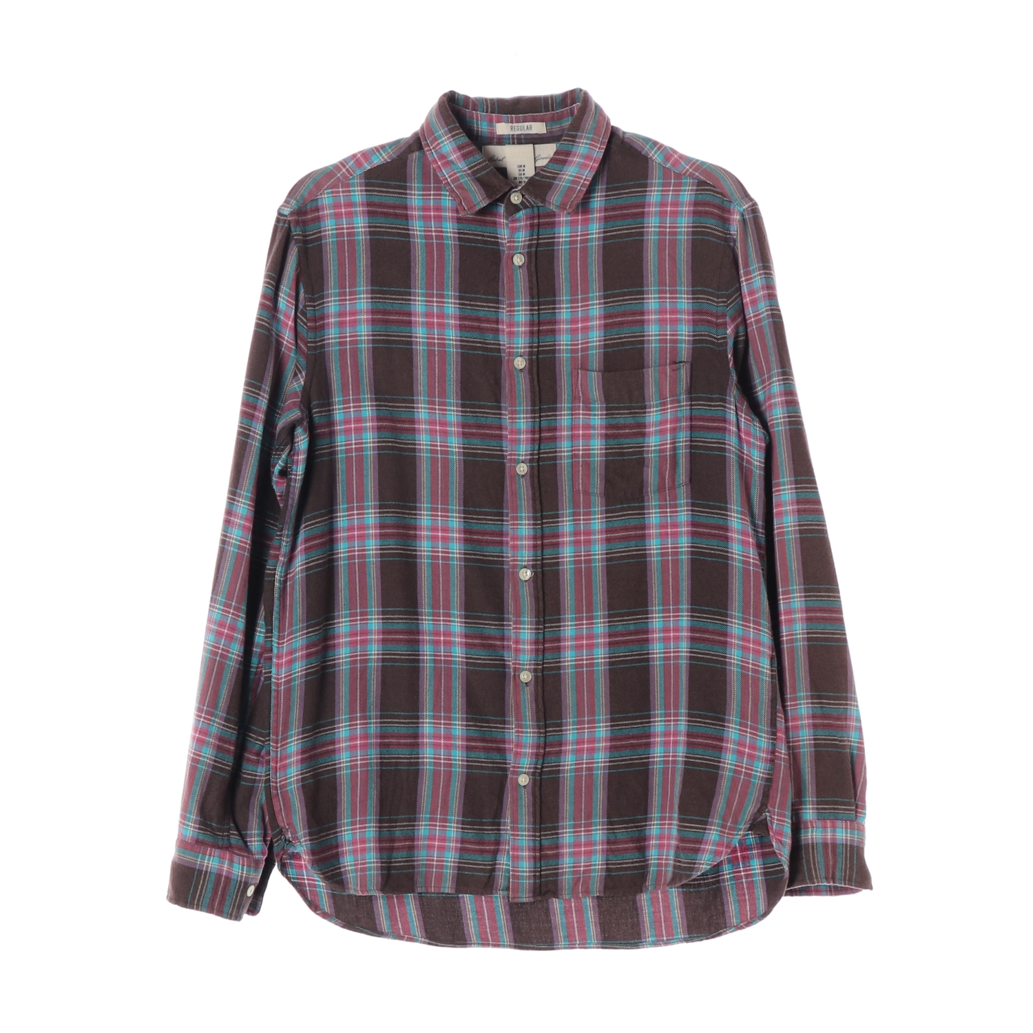 H&M 에이치앤엠 체크 패턴 플란넬 셔츠 MAN-M