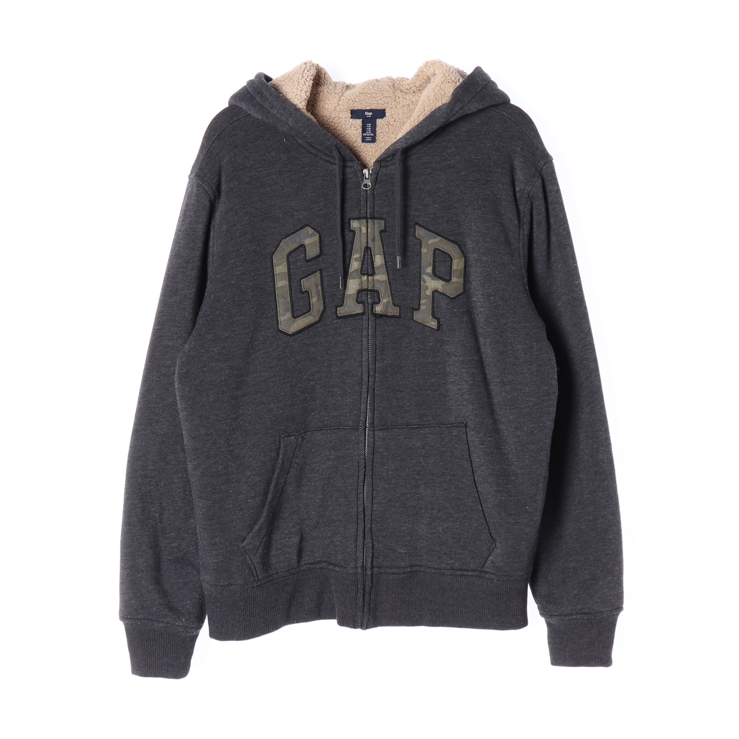 GAP 갭 카모 로고 안감 셰르파 후드집업 MAN-M