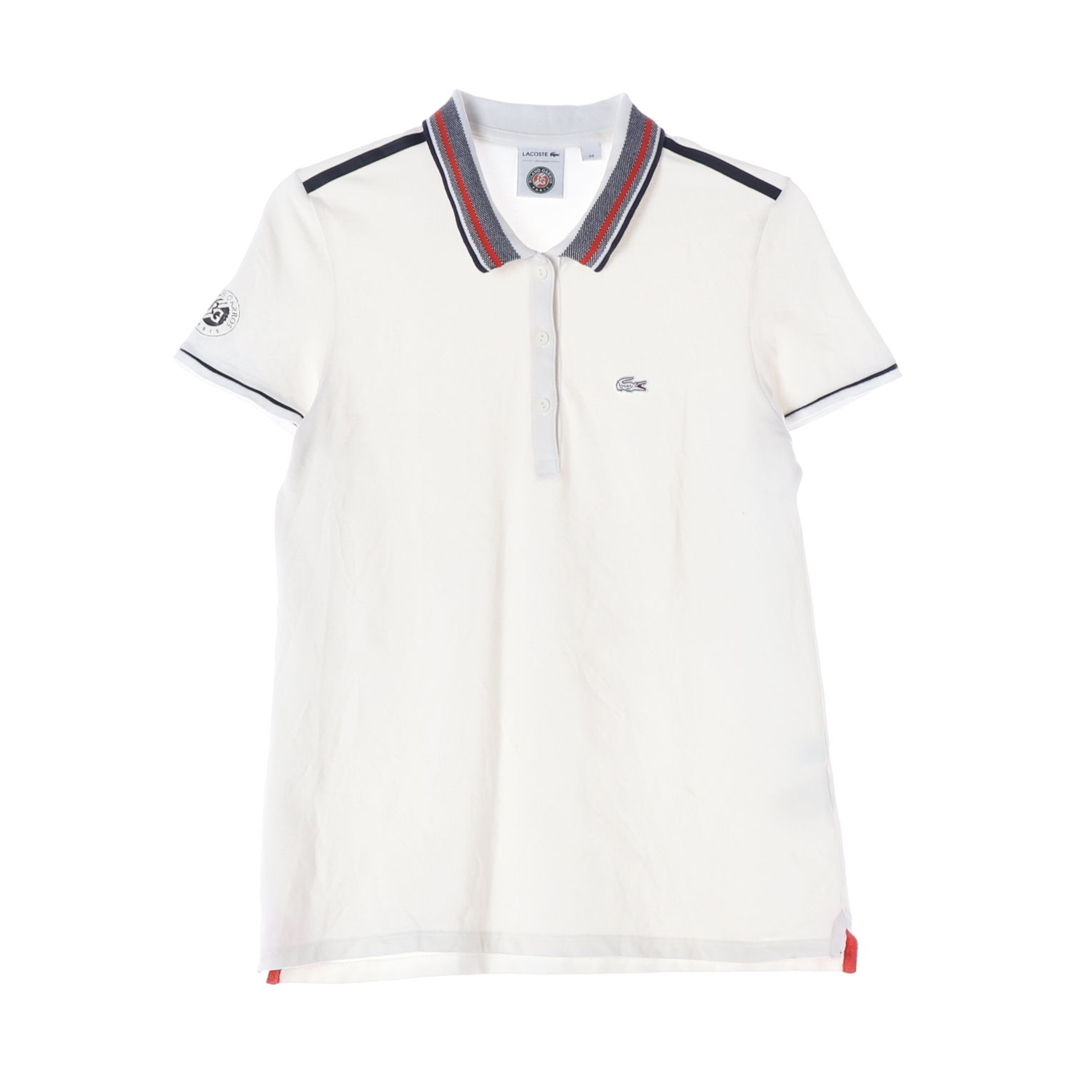 LACOSTE 라코스테 롤랑가로스 배색 폴로 1/2 셔츠 WOMAN-38