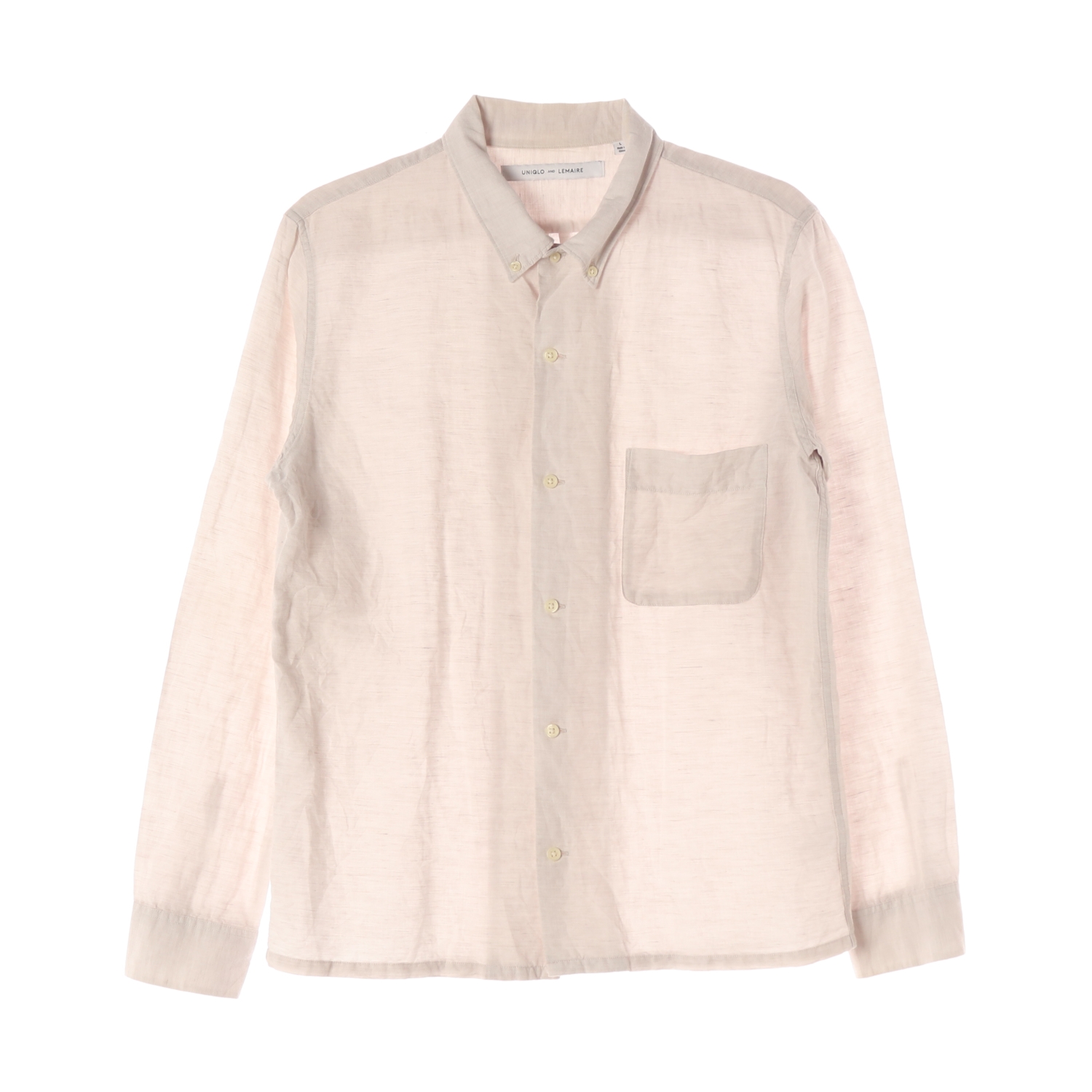 UNIQLO 유니클로 르메르 콜라보 린넨 코튼 포켓 셔츠 MAN-L