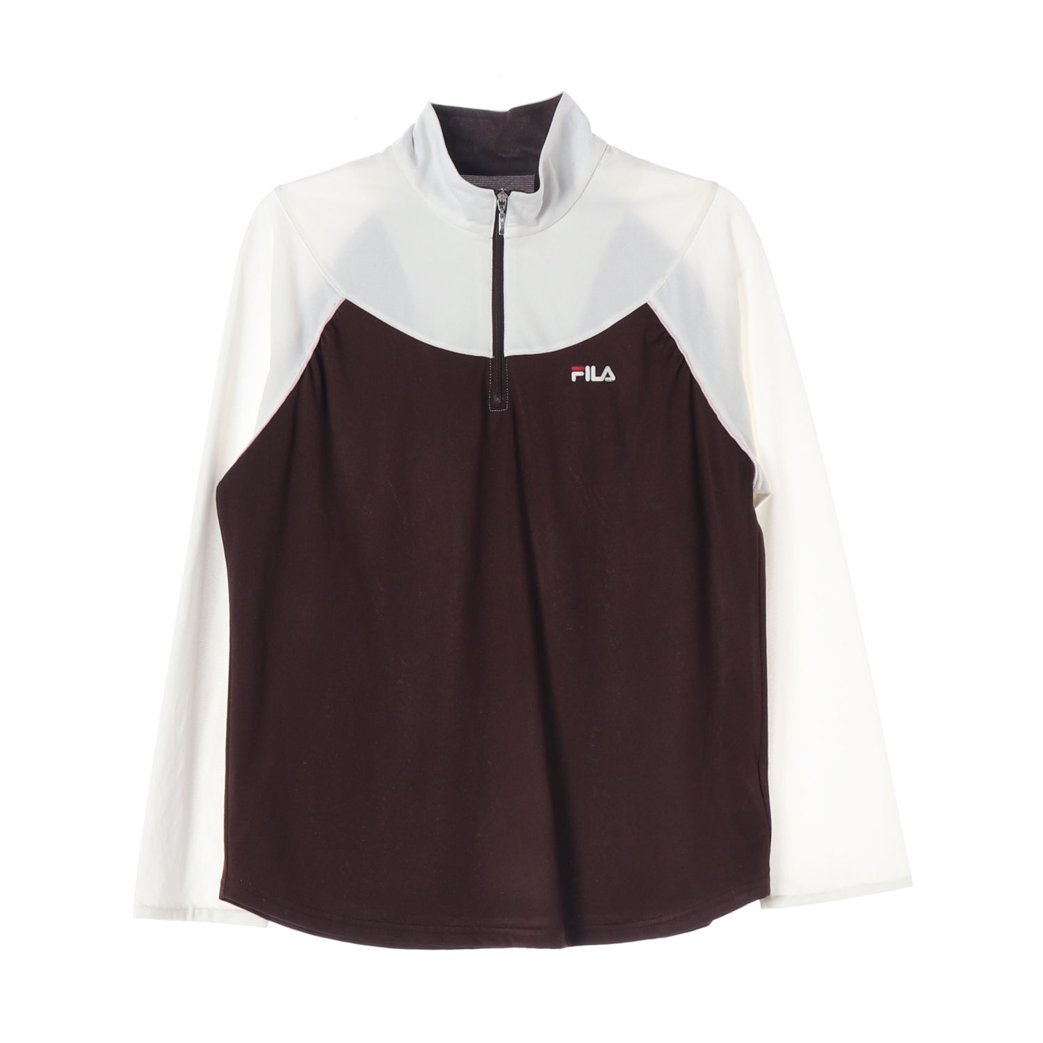 FILA 휠라 배색 하프집업 티셔츠 WOMAN-L