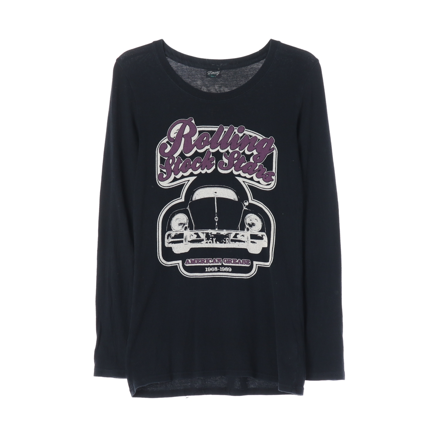 MOUSSY 마우지 빈티지 그래픽 프린트 긴팔 티셔츠 WOMAN-S