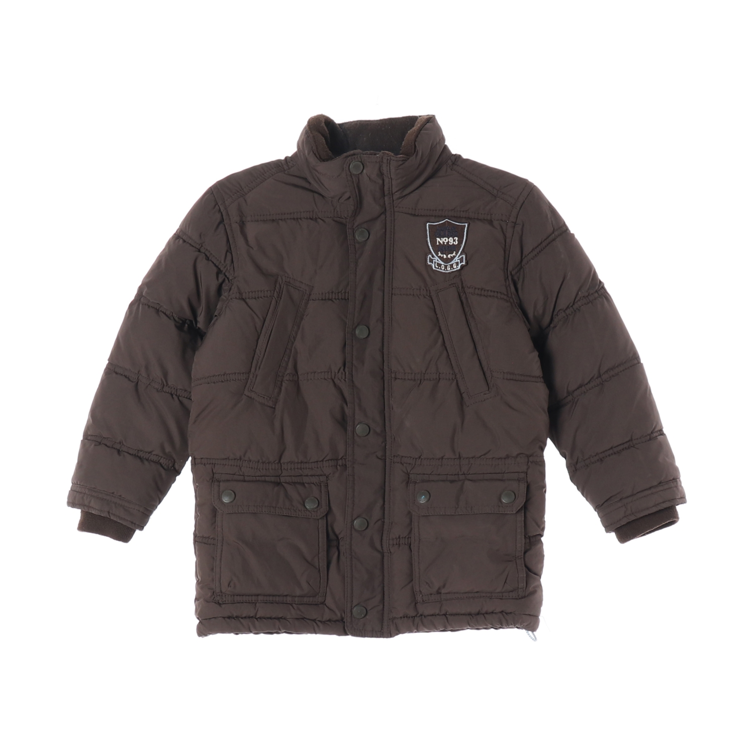 H&M 에이치앤엠 L.O.G.G. 로고 패치 패딩 재킷 KIDS-116