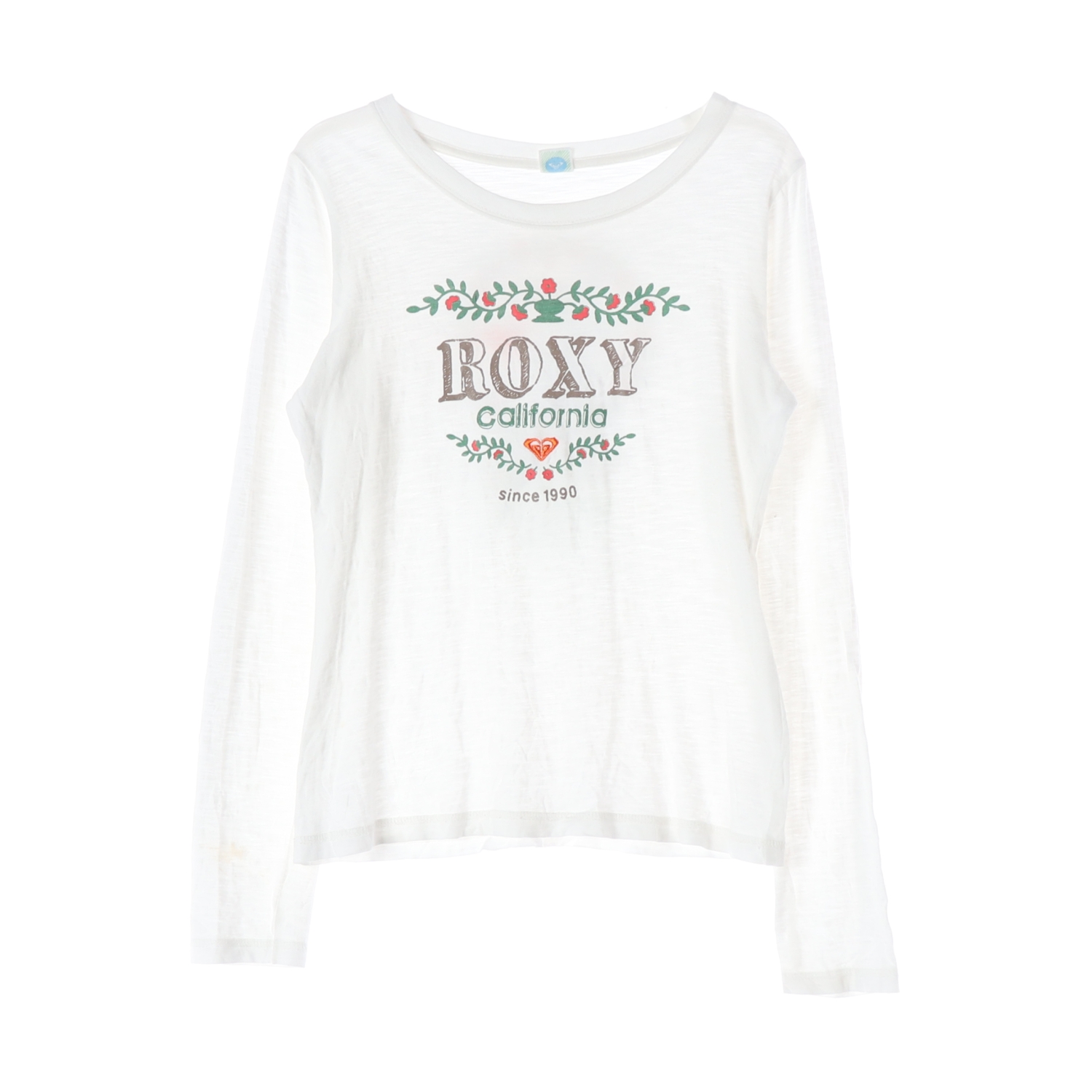 ROXY 록시 플라워 그래픽 로고 롱슬리브 티셔츠 WOMAN-M
