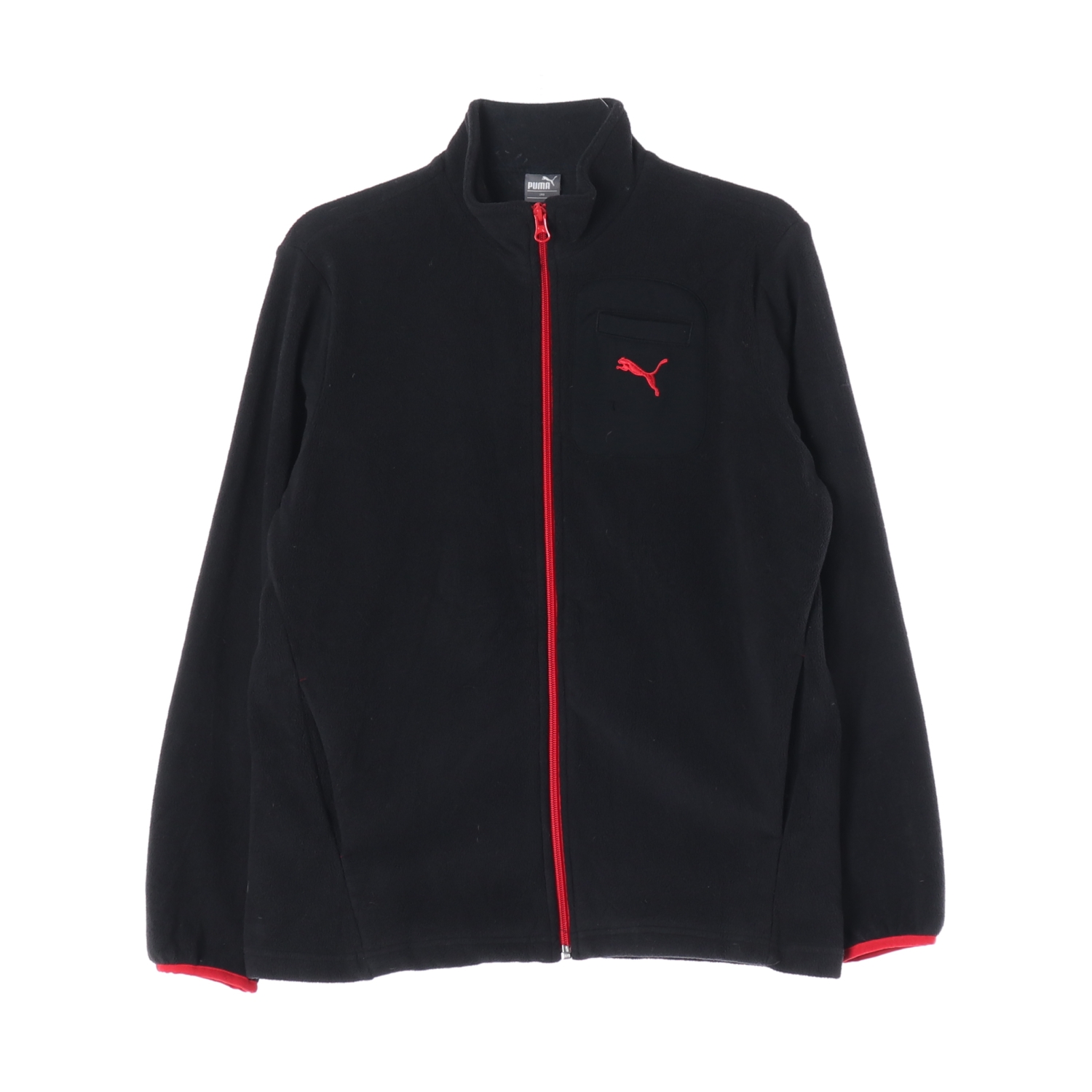 PUMA 푸마 로고 자수 배색 집업 플리스 재킷 KIDS-160