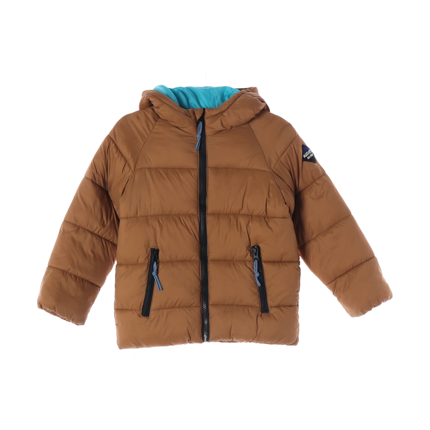 MARKEY'S 마키즈 브라운 배색 후드 패딩 점퍼 KIDS-120
