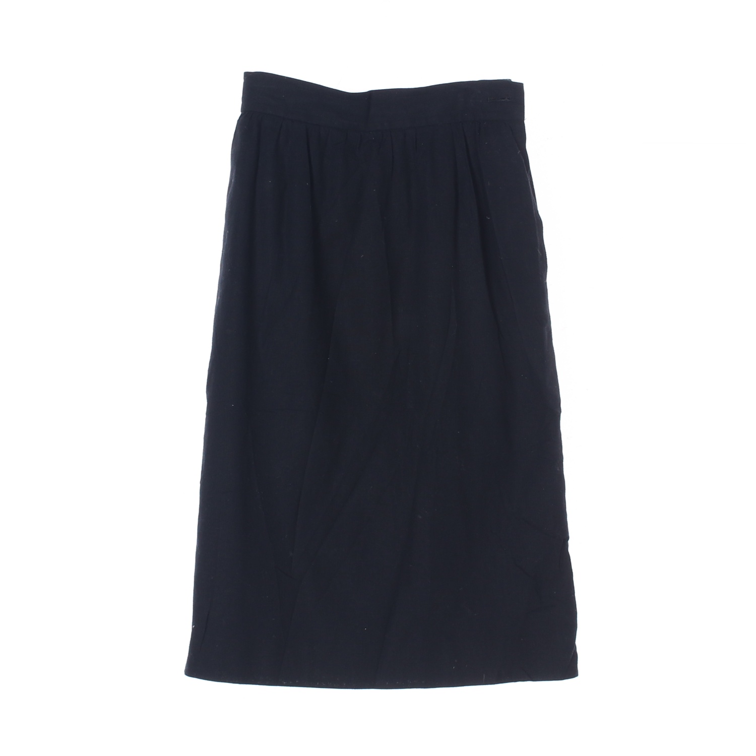 YVES SAINT LAURENT 00s 아카이브 셔링 울 블렌드 미디 스커트 WOMAN-M