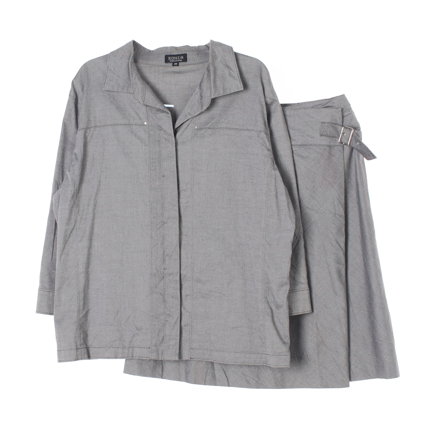 SONIA RYKIEL 소니아 리키엘 파리지앵 시크 셔츠 자켓 랩 WOMAN-L