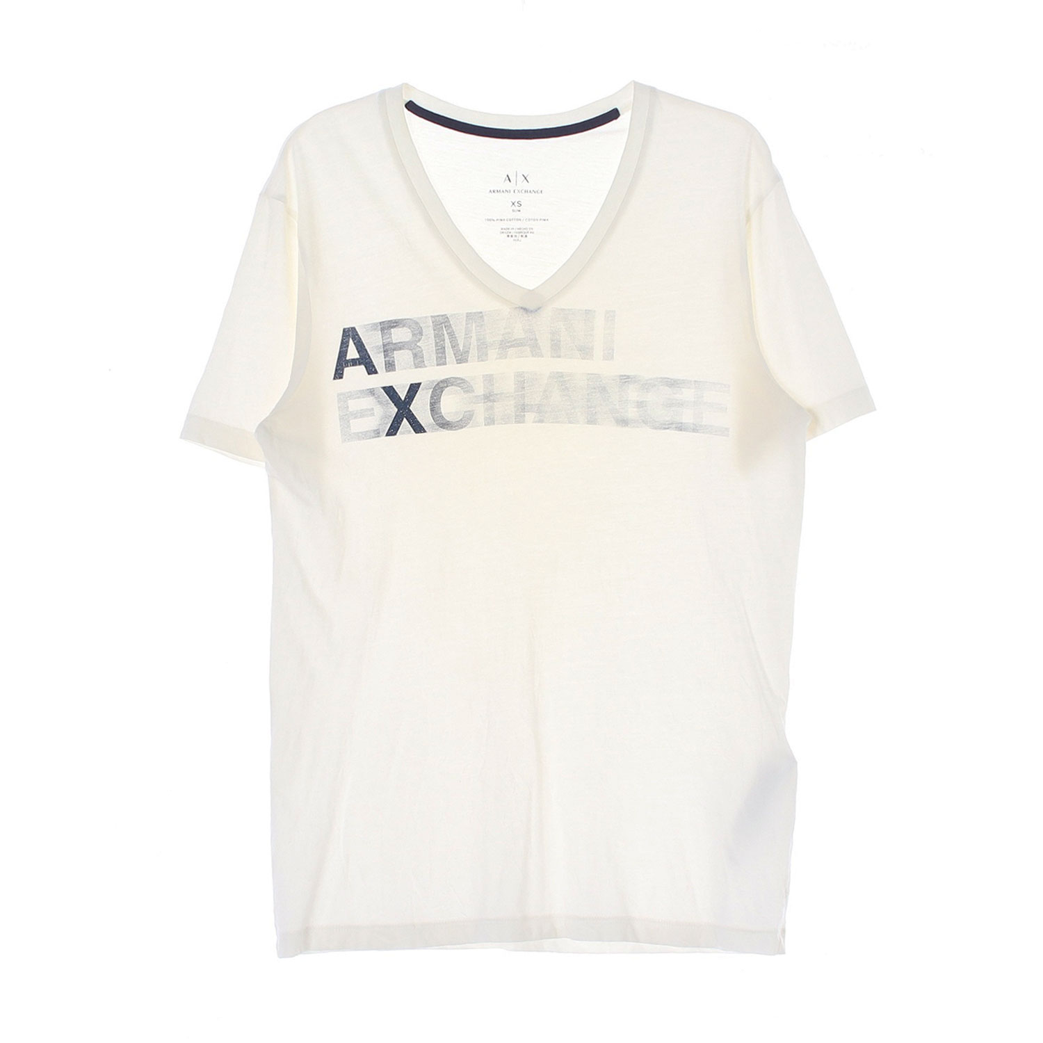 ARMANI EXCHANGE A/X 로고 프린팅 V넥 티셔츠 WOMAN-XS